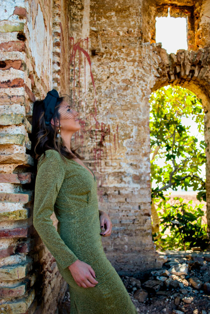 vestido dorado